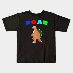 Cute Dinosaur Backtoschool Quote colors variation Kids T-Shirt